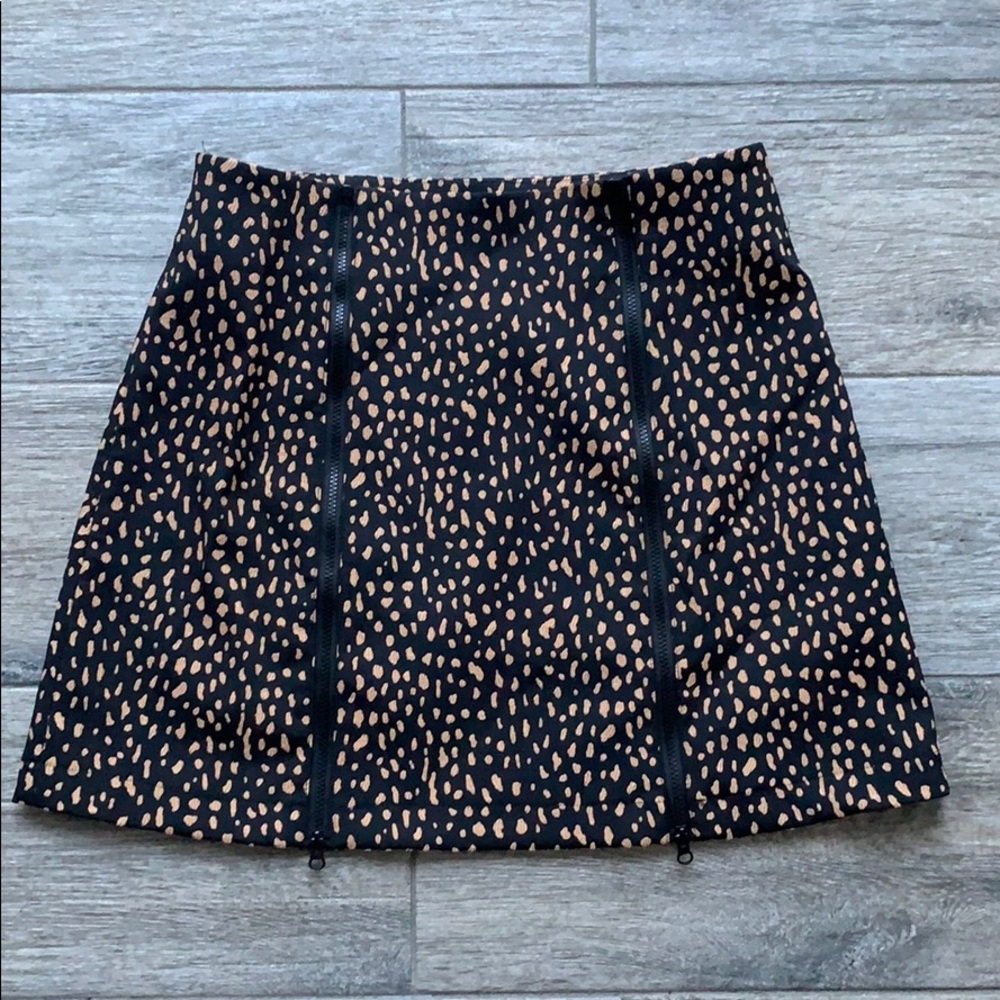 Urban Outfitters stretchy mini skirt with zippers